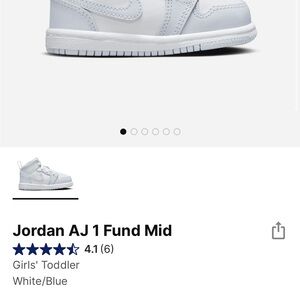 Jordan White and Blue Sneakers Classic Mid-Top Design